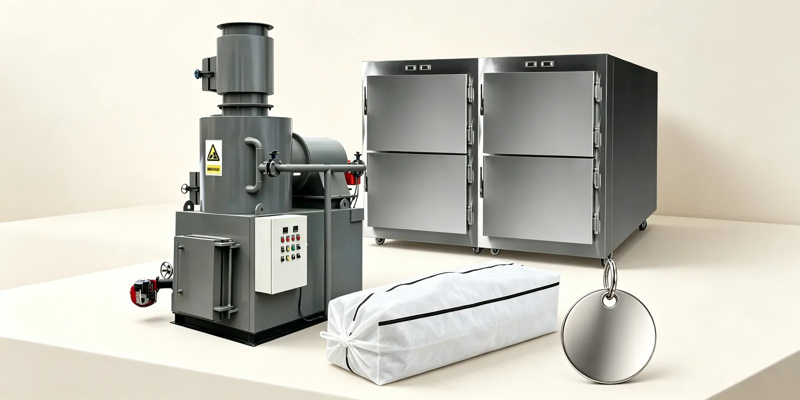 Product systems for a pet crematory — receiving, cremation, identity and family return